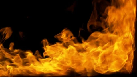 Real Ground Fire Burning with Flames and Smoke – Cinematic Fire Background 스톡 동영상 343550243