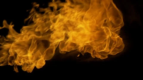 Real Ground Fire Burning with Flames and Smoke – Cinematic Fire Background 스톡 동영상 343550473