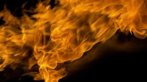 Real Ground Fire Burning with Flames and Smoke – Cinematic Fire Background 스톡 동영상 343550584