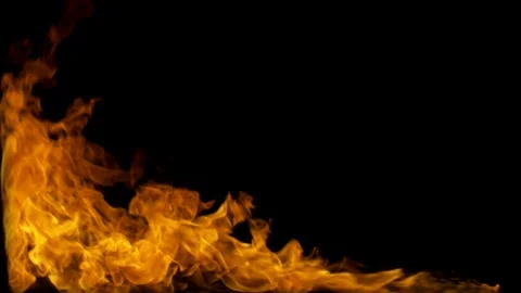 Real Ground Fire Burning with Flames and Smoke – Cinematic Fire Background Video stock 343550727