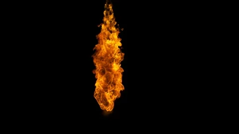 Real Ground Fire Burning with Flames and Smoke – Cinematic Fire Background 스톡 동영상 343550755