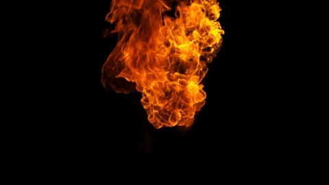 Real Ground Fire Burning with Flames and Smoke – Cinematic Fire Background 库存影片 343550761