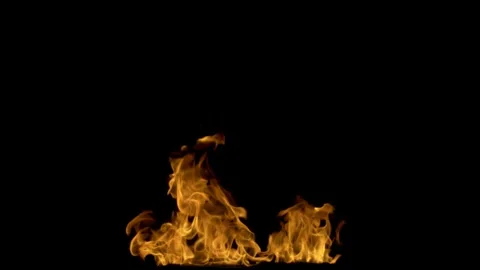 Real Ground Fire Burning with Flames and Smoke – Cinematic Fire Background 스톡 동영상 343551237