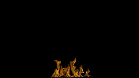Real Ground Fire Burning with Flames and Smoke – Cinematic Fire Background 库存影片 343551390