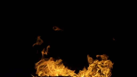 Real Ground Fire Burning with Flames and Smoke – Cinematic Fire Background 库存影片 343551881