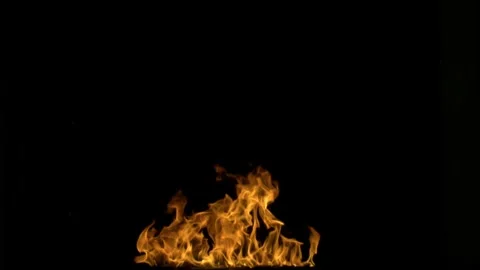 Real Ground Fire Burning with Flames and Smoke – Cinematic Fire Background Vidéo 343551897