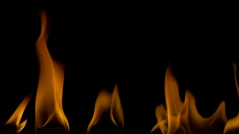 Real Ground Fire Burning with Flames and Smoke – Cinematic Fire Background Vídeos de archivo 343551937