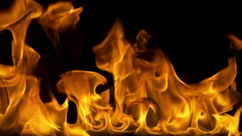 Real Ground Fire Burning with Flames and Smoke – Cinematic Fire Background 스톡 동영상 343553606