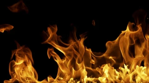 Real Ground Fire Burning with Flames and Smoke – Cinematic Fire Background 스톡 동영상 343553833
