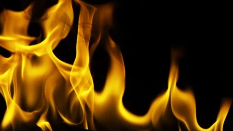 Real Ground Fire Burning with Flames and Smoke – Cinematic Fire Background 스톡 동영상 343553882
