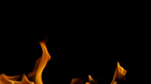 Real Ground Fire Burning with Flames and Smoke – Cinematic Fire Background Video stock 343553934