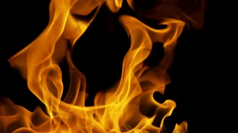 Real Ground Fire Burning with Flames and Smoke – Cinematic Fire Background 스톡 동영상 343554051
