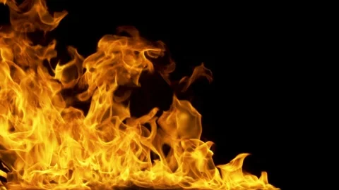 Real Ground Fire Burning with Flames and Smoke – Cinematic Fire Background 스톡 동영상 343554286