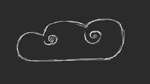The real hand-drawn animation of the cloud Stock Footage 135939397
