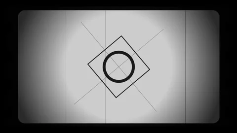 Real hard 8 mm retro film leader with technical projection markings and vinta Stock Footage 345661421