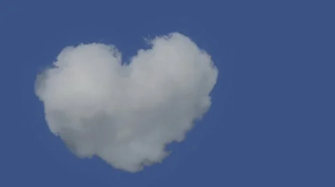 Real Heart Shaped Cloud Not CGI Stock Footage 60373165