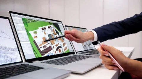 Real House Design With 3D CAD Stock Footage 320772733