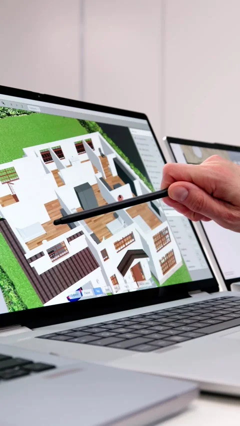 Real House Design With 3D CAD Stock Footage 321168184
