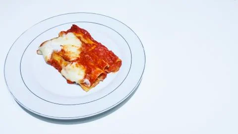 Real italian cannelloni Stock Photos