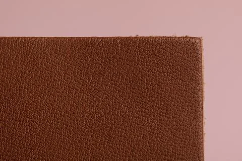 Real leather material, close up macro shot where you can see the pores Fotos Stock