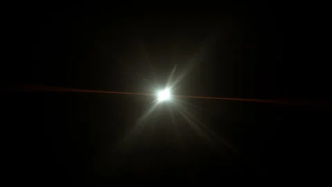 Real Lens Flare Overlay in Motion Isolated on Black Background at 1000fps Slow Stock Footage 340005337