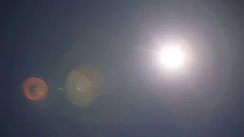 Real lens flare from solar eclipse Stock-Footage 82187725
