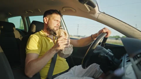 Real-Life DUI Concept. Drinking and Driving Scene Stock Footage 311752681