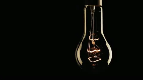 Real light bulb flickering. Video stock 21355952