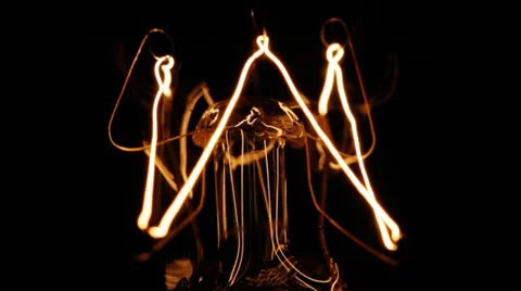 Real light bulb flickering. Stock Footage 23113776