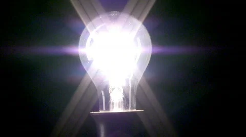Real light bulb turning off Video stock 344610