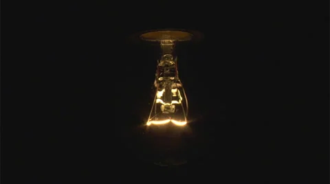 Real light bulb is turning on Video stock 37100078