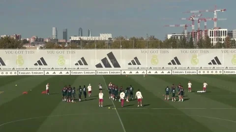 Real Madrid finalize last training session before derby, Madrid, ES - 19 Sep 202 Stock Footage 345888522