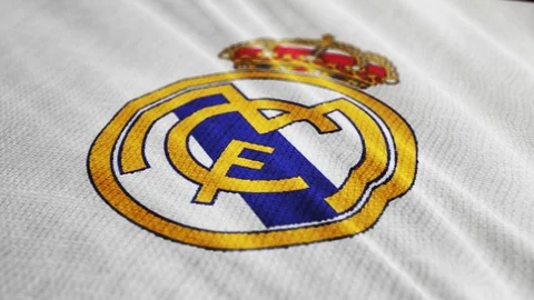 Real Madrid jersey, emblem or logo on Stock Video Pond5