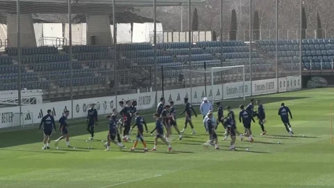Real Madrid's last training session before traveling to Pamplona to face Osasuna Stock-Footage 301915177
