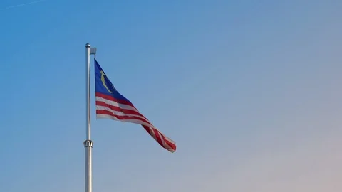 Real Malaysia flag Video stock 95412875