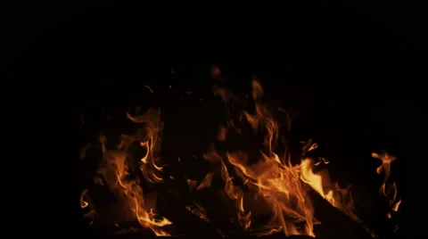 Real medium shot fire in slow motion Stock Footage 55202605