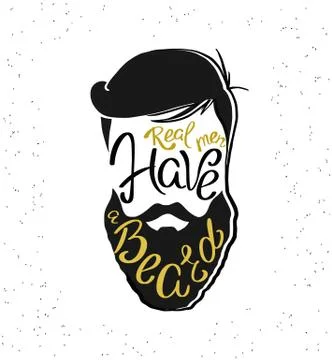 Real men have a beard template design Stock-Illustration