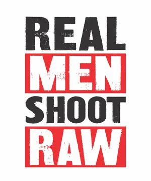 Real Men Shoot Raw Stock Illustration