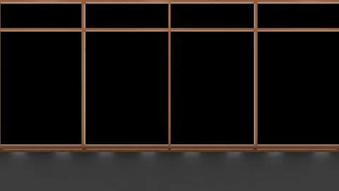 Real modern house window frame isolated on transparent background with clipping Ilustración de archivo