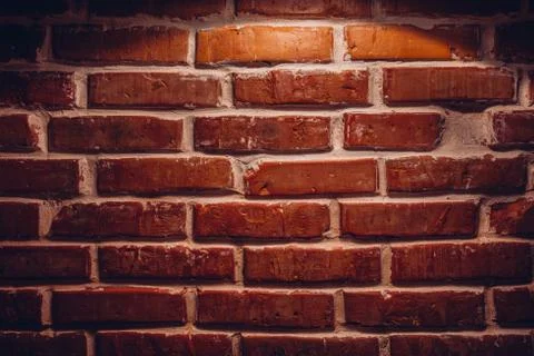 Real old sanded brick wall. Texture background image Stock Photos