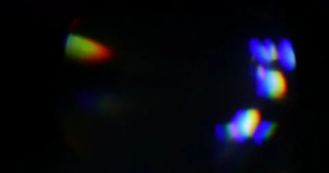 Real organic light leaks, orbs, rainbow and flares made with vintage cinema lens Stock Footage