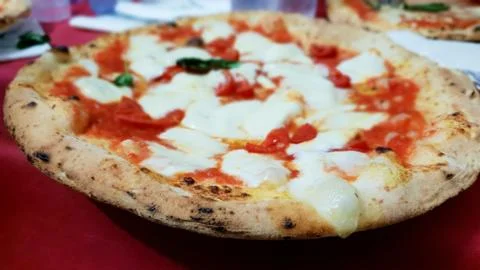 Real original italian pizza Margherita Stock Photos