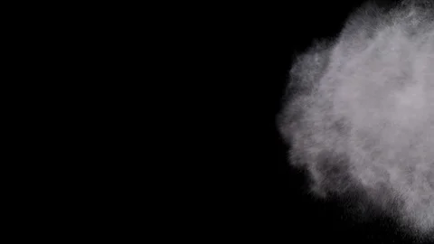 Real particles on black background with smoke effect Stock Footage