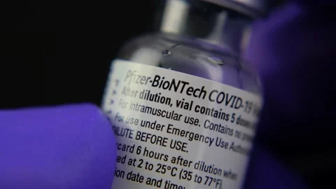 Real Pfizer BioNtech Vaccine 1 Stock Footage