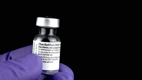 Real Pfizer BioNtech Vaccine 2 Stock Footage 148300488