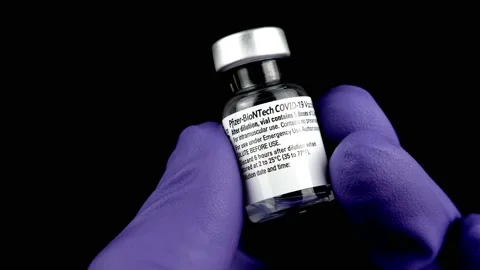 Real Pfizer BioNtech Vaccine 3 Stock Footage 148300447