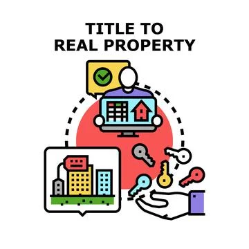 Real property title concept developing acquisition ownership 스톡 일러스트