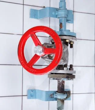 Real red fire hydrant valve Stock Photos