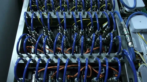 Real Render Farm and Database Server Stock Footage