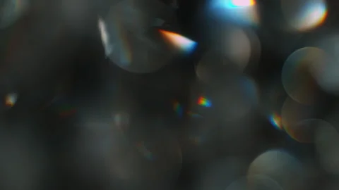 Real Shooted Cinematic Light Bokeh Overlay on Black Background in Slow Motion. Stock Footage 341834388
